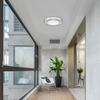 GRUENLICH LED Motion Sensor Flush Mount Ceiling Lighting Fixture, 10.25 Inch 14.5W 1100 Lumen, Metal Housing with Nickel Finish, ETL Rated, 2-Pack