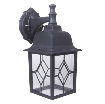 LIT-PaTH Outdoor LED Wall Lantern, Wall Sconce as Porch Light, 11W (100W Equivalent), 1000 Lumen, Aluminum Housing Plus Glass, Matte Black Finish, Outdoor Rated, ETL and ES Qualified