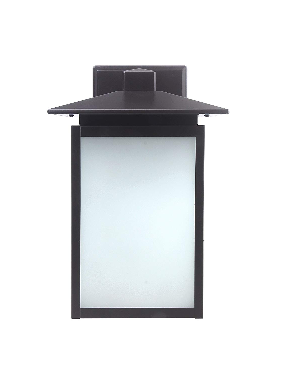 LIT-PaTH Outdoor LED Wall Lantern, Wall Sconce as Porch Lighting Fixture, 12.5W (125W Equivalent), 1250 Lumen, Aluminum Housing Plus Glass, Oil Rubbed Bronze, ETL and ES Qualified