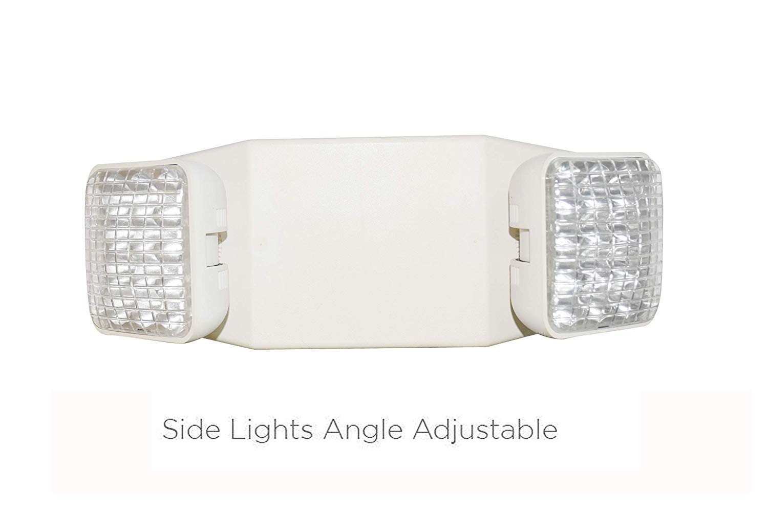 LIT-PaTH LED Emergency Exit Lighting Fixtures with 2 LED Heads and Back Up Batteries- US Standard Emergency Light, UL 924 and CEC Qualified, 120-277 Voltage (4-Pack)