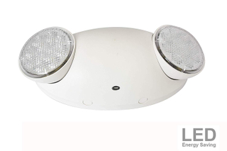 LIT-PaTH LED Emergency Exit Lighting Fixtures with 2 LED Bug Eye Heads And Back Up Batteries- US Standard Emergency Light, UL 924 And CEC Qualified, 120-277 Voltage (1-Pack)