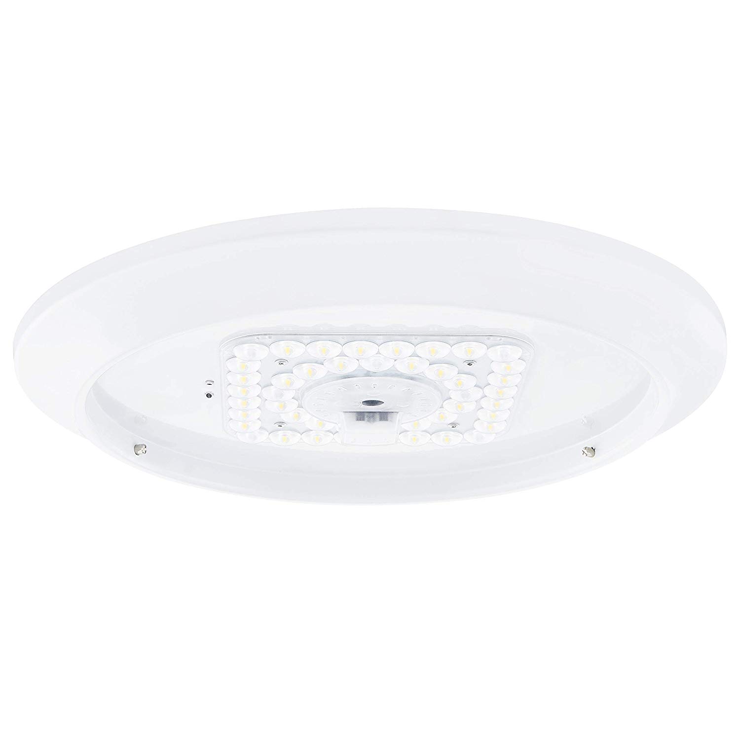 GRUENLICH LED Flush Mount Ceiling Lighting Fixture, 13 Inch Dimmable 22W (150W Replacement) 1360 Lumen, Metal Housing with White Finish, ETL and Damp Location Rated 
