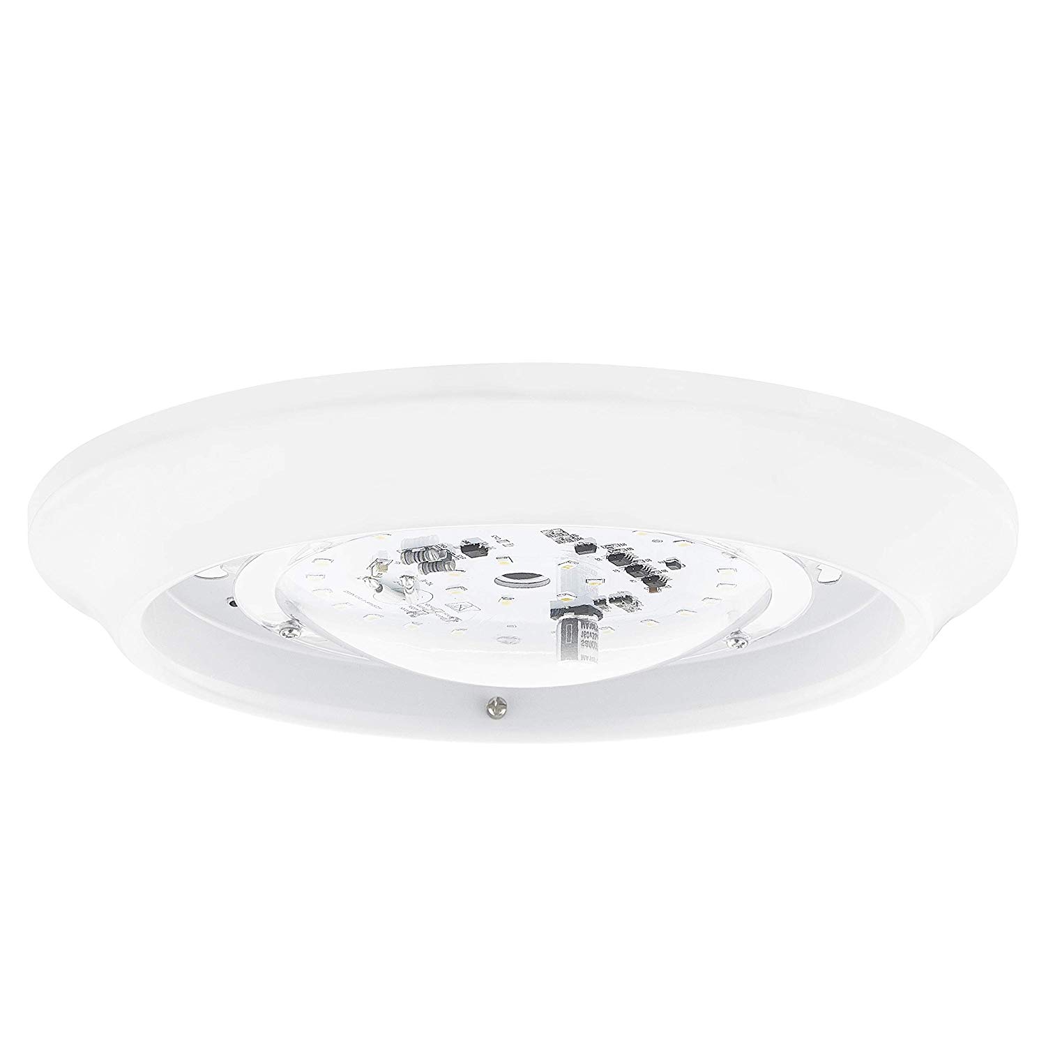 GRUENLICH LED Flush Mount Ceiling Lighting Fixture, 9 Inch Dimmable 15W (100W Replacement) 1000 Lumen, Metal Housing with White Finish, ETL and Damp Location Rated, 2-Pack