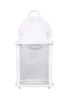 LIT-PaTH Small Outdoor LED Wall Lantern, Wall Sconce as Porch Light, 9.5W (75W Equivalent), 800 Lumen, Aluminum Housing Plus Glass, Matte White Finish, ETL and ES Qualified, 2-Pack