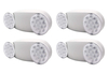 GRUENLICH LED Emergency Exit Lighting Fixtures with 2 LED Bug Eye Heads And Back Up Batteries- US Standard Emergency Light, UL 924 And CEC Qualified, 120-277 Voltage (4-Pack)