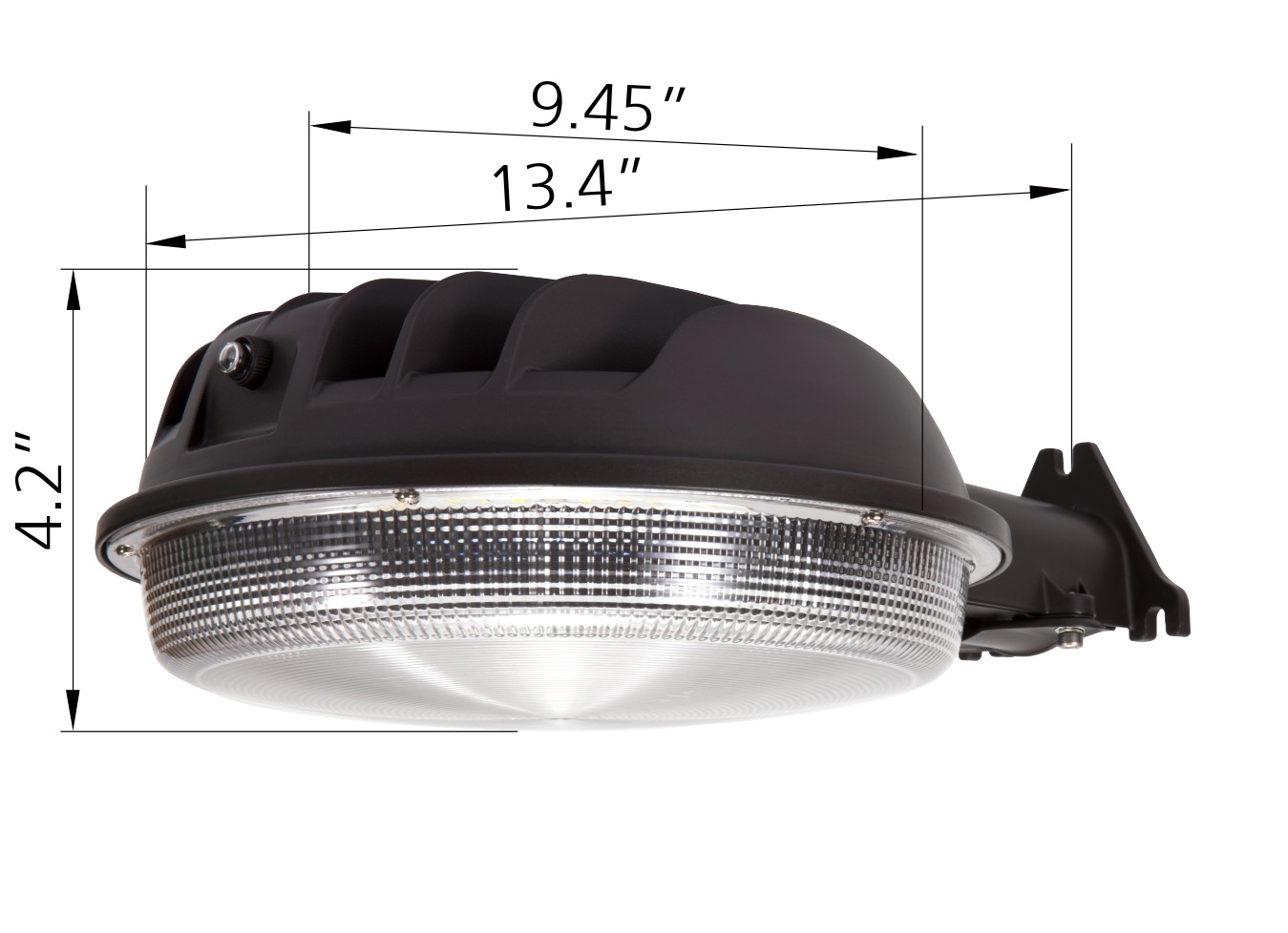 LIT-PaTH Dusk to Dawn LED Area Light, Outdoor Barn Light for Yard Security, 66W 5000 Lumens, 5000K Daylight White, Aluminum Housing Plus Clear Shade, Matte Black Finish …