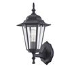 Gruenlich Outdoor Wall Lantern, Wall Sconce as Porch Lighting Fixture with One E26 Base Max 100W, Aluminum Housing Plus Glass, ETL Rated, Bulb Not Included (Black Finish)