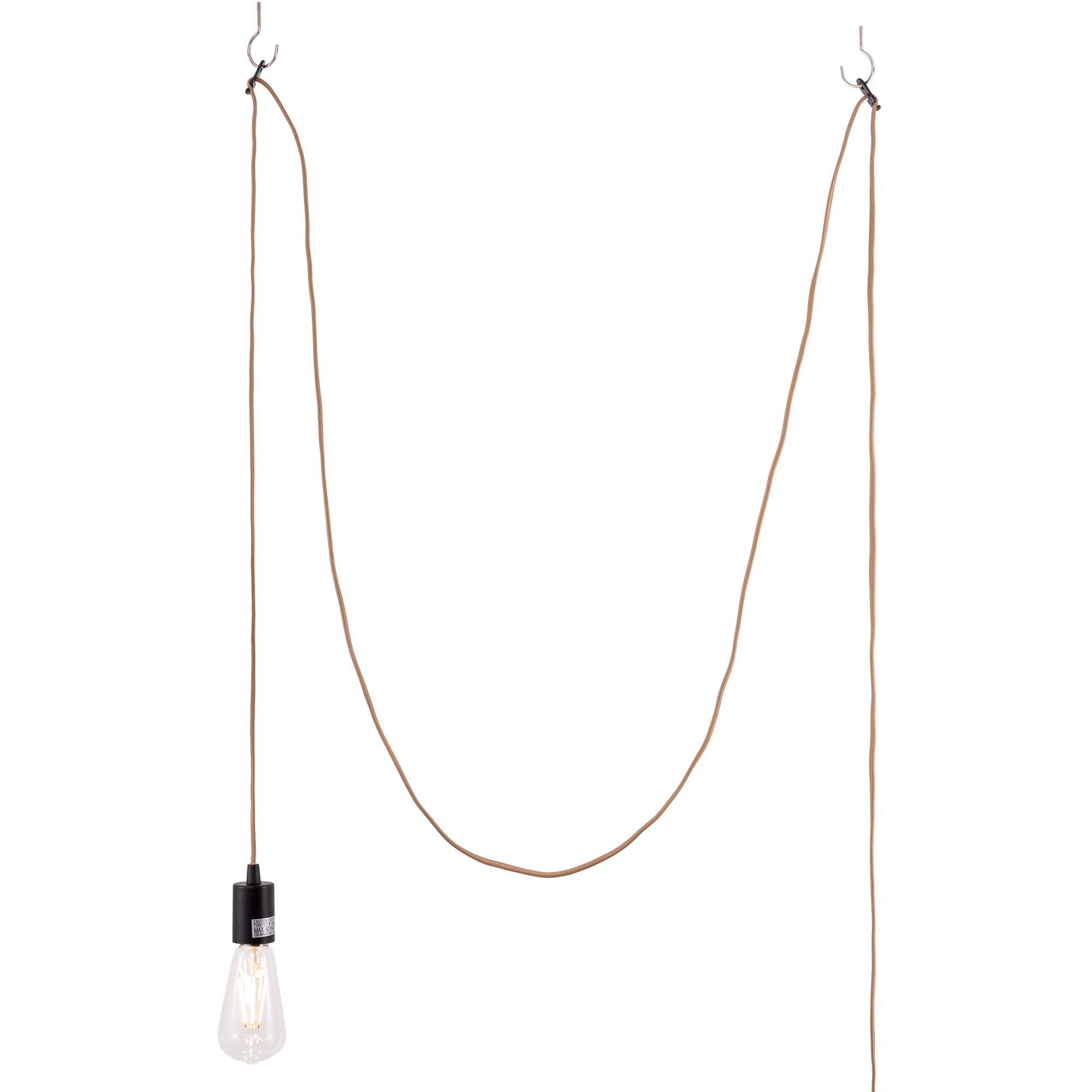 Gruenlich Plug in Pendant Lighting, Hanging Light Kits with ON/Off Switch, 15 Feet Cord, Bulbs Not Included (Bronze, 3-Pack)