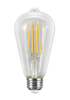 LIT-PaTH LED Edison Light, Vintage Filament Bulb, ST64(ST19) 9W (60W Equivalent) 800 Lumen, Dimmable, 2700K, E26 Base, 1-Pack