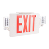 Gruenlich LED Combo Emergency EXIT Sign with 2 Adjustable Head Lights and Double Face, Back Up Batteries- US Standard Red Letter Emergency Exit Lighting, UL 924 Qualified, 120-277 Voltage (1-Pack)
